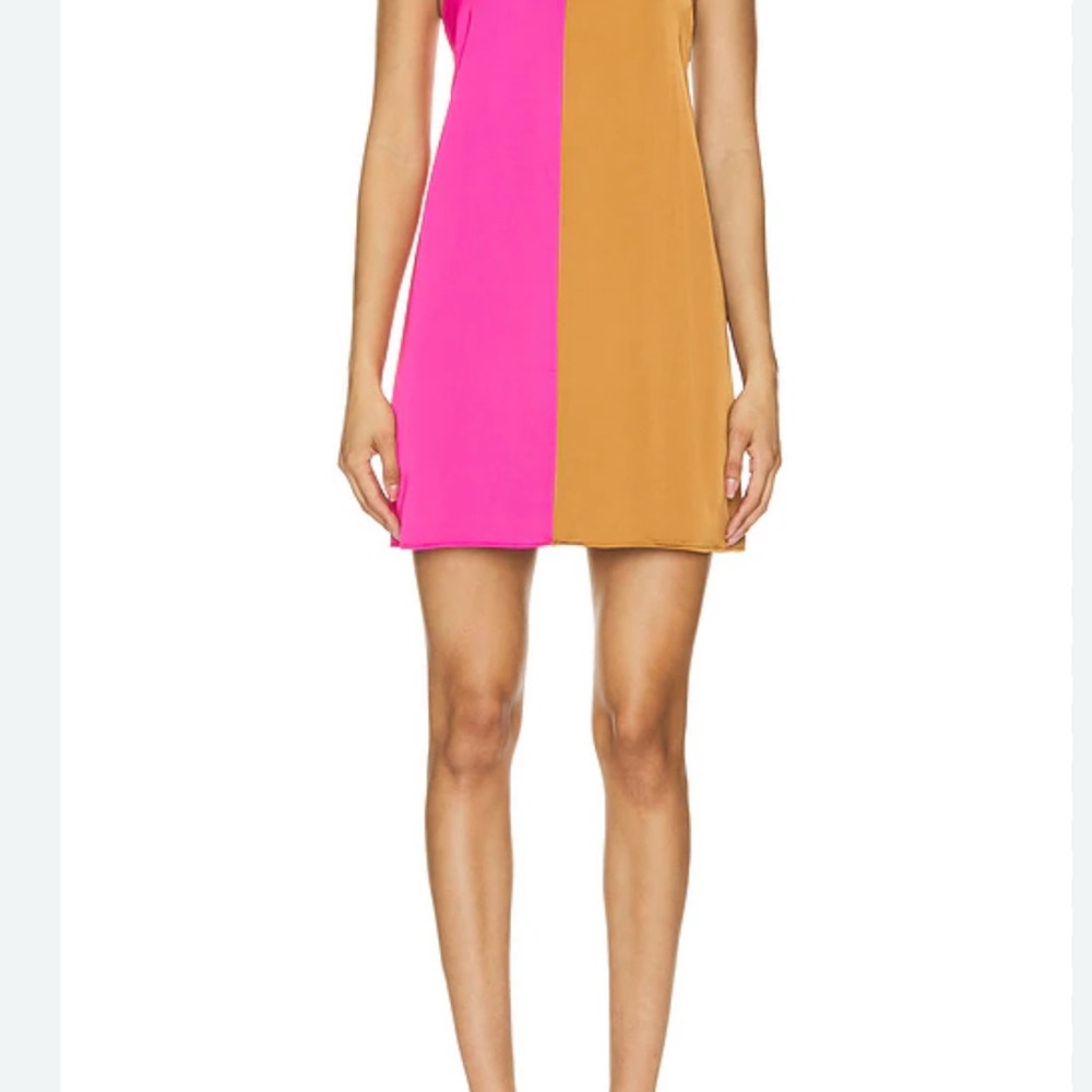 NWT Significant Other- Ally Colorblock Mini Dress - Pink and Tan US 2 AU 6